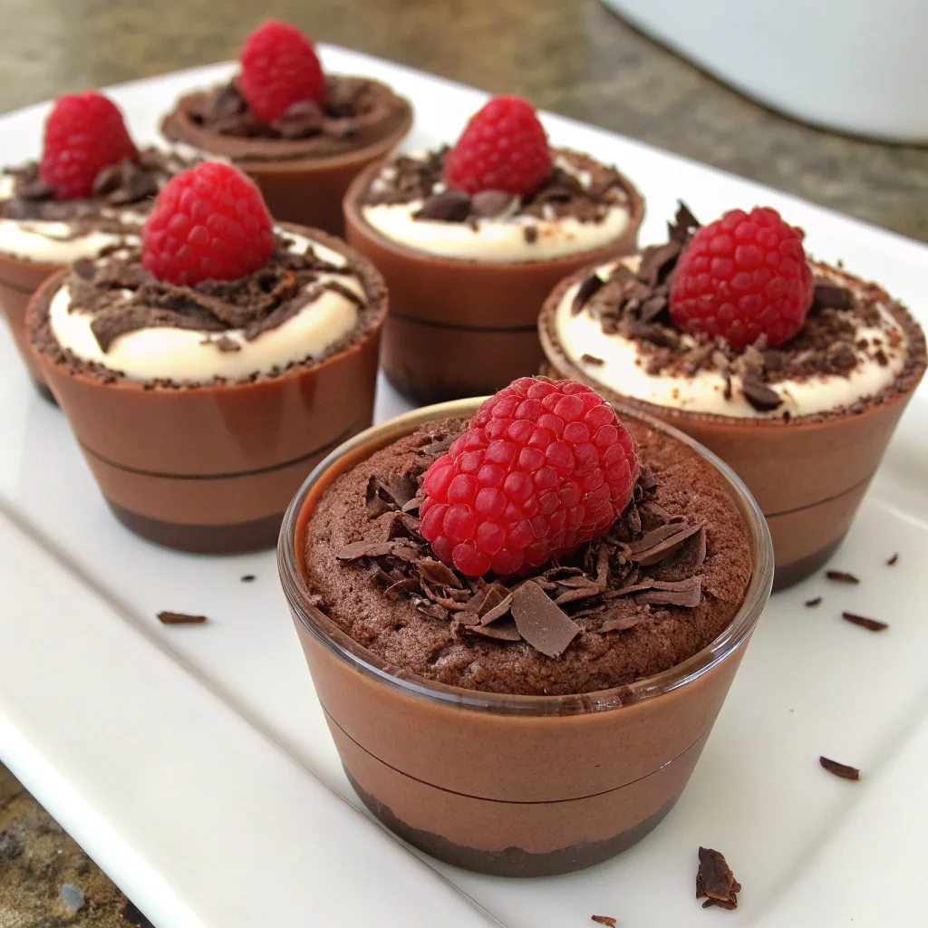 Mousse de chocolate sin horno en vasitos