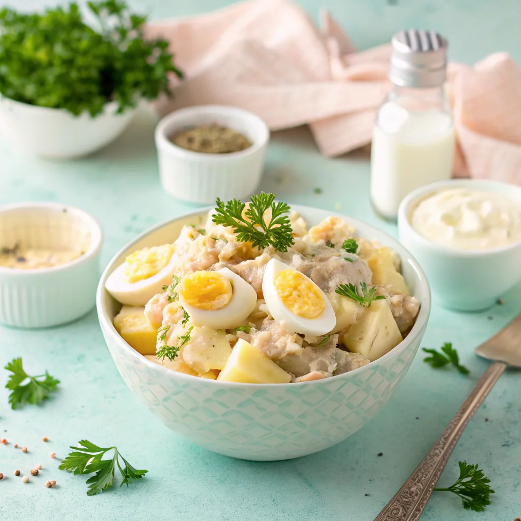 Ensalada de Patatas con Huevo y Atún
